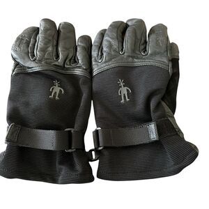 Smartwool Gloves Touchtec Leather Palm M Black Snow Sports Winter Unisex